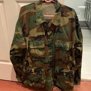 Camouflage shacket